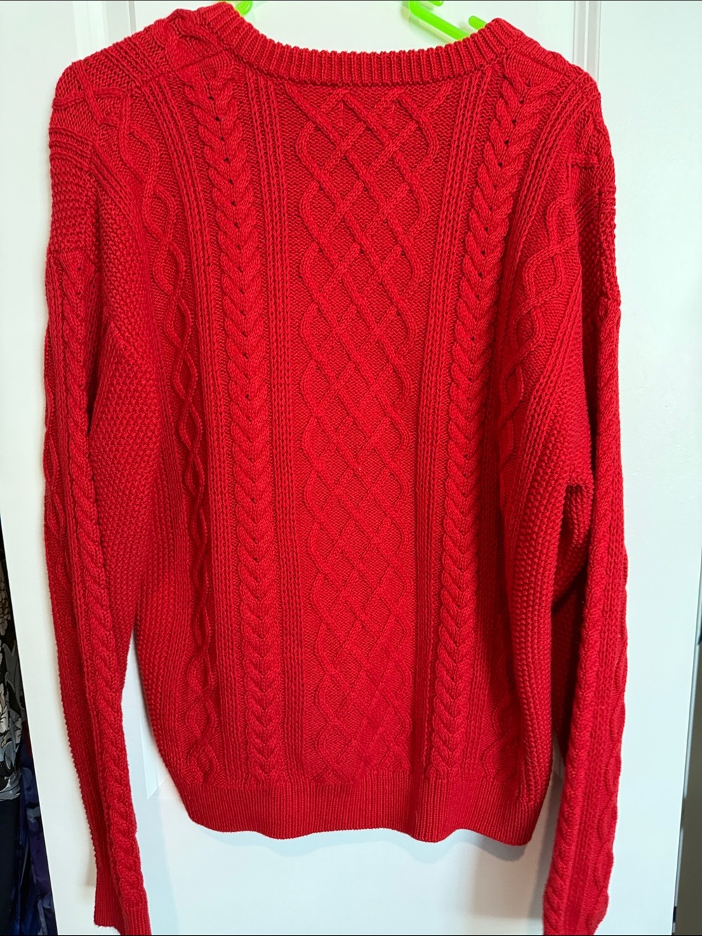 J. Crew Red Cable-Knit Crewneck Sweater - Picture 4 of 4